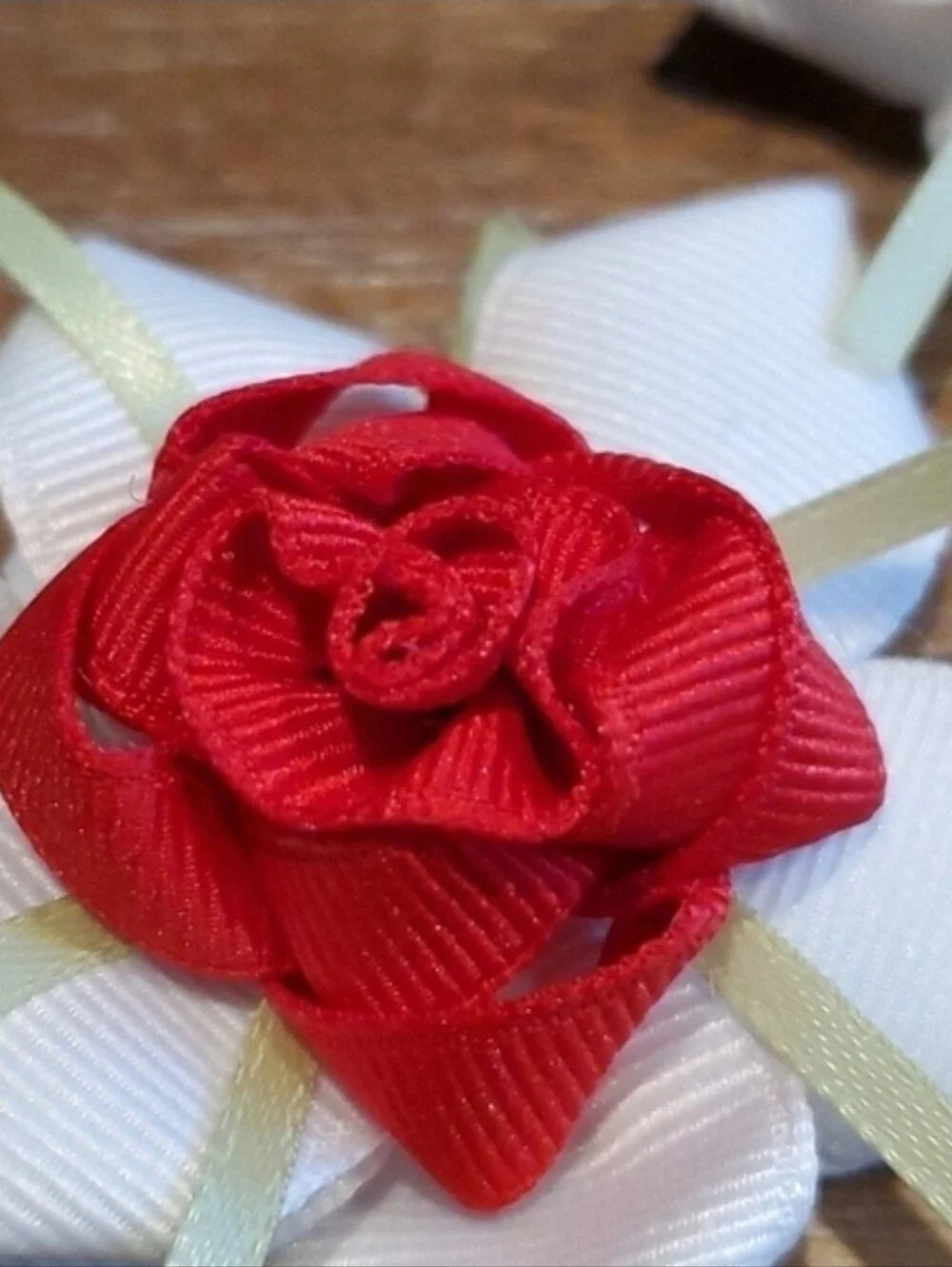 Red Rose Hair Clips Set of 2 Kawaii Coquette Cottagecore Hair Bows